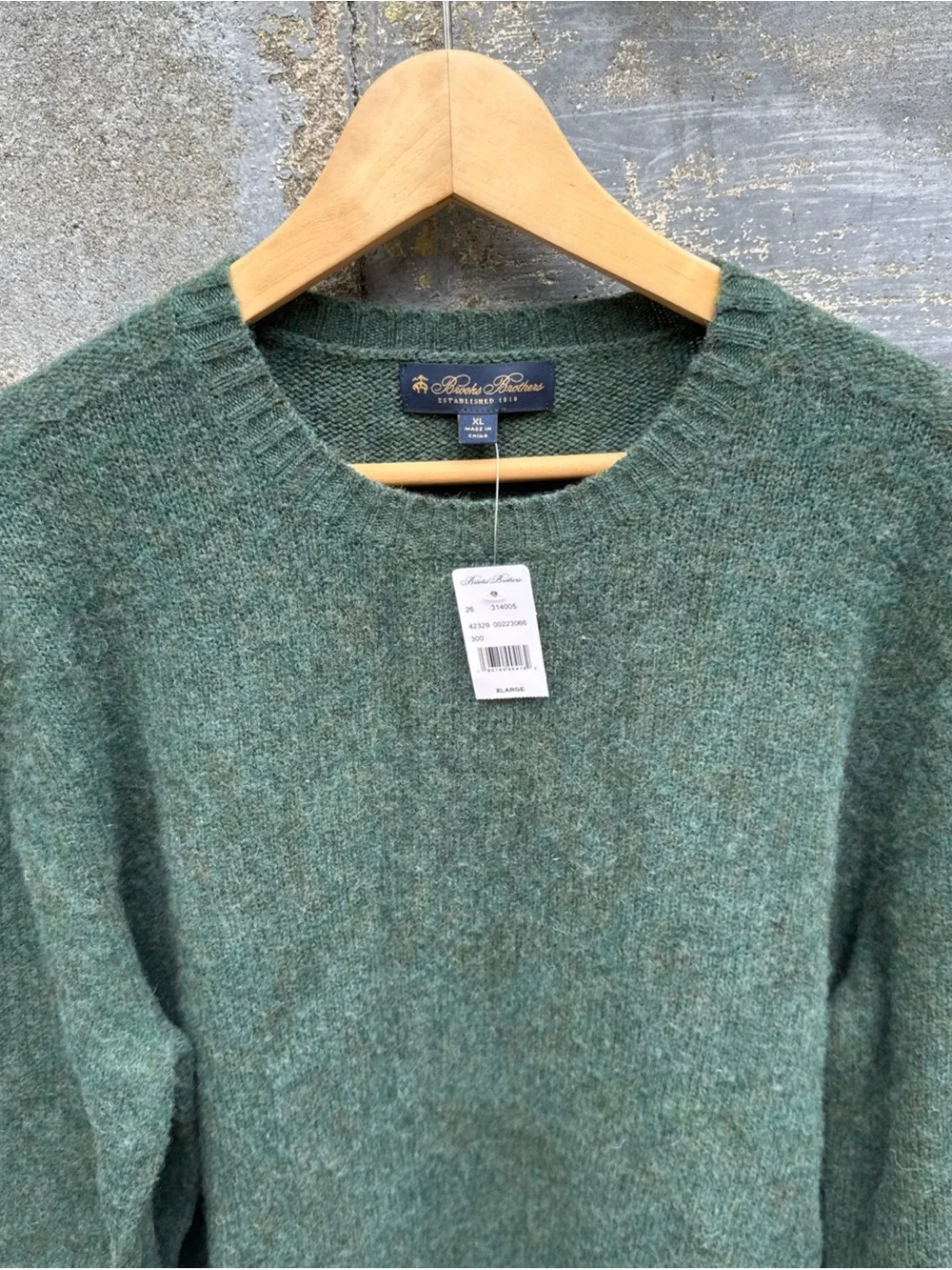 Brooks Brothers Men's Sweater Size XL Wool New With Tags $198 MSRP